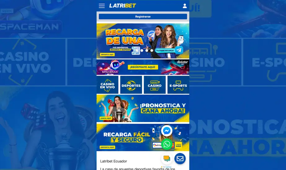 Versión móvil de Latribet