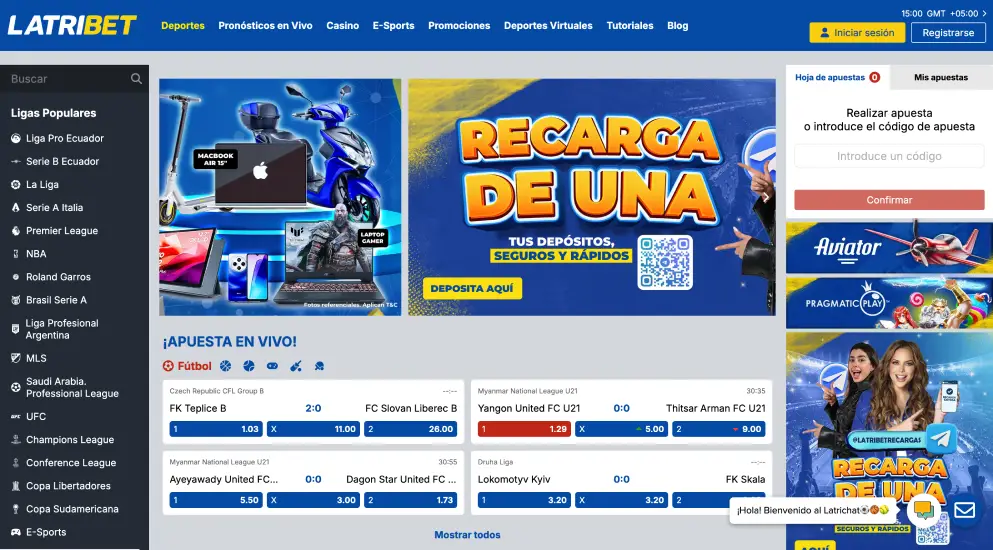 Sitio web oficial de Latribet