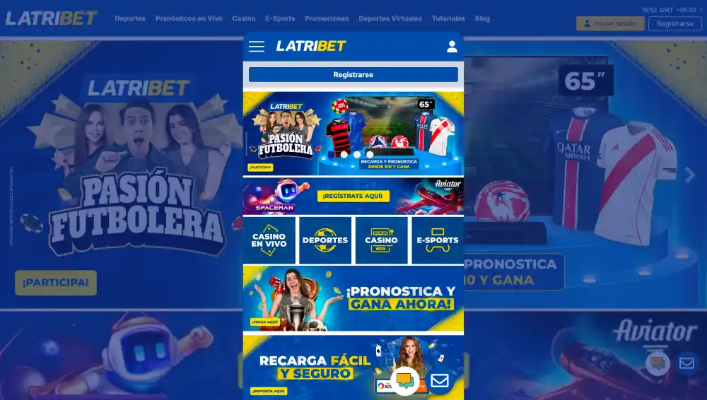 Juega en Latribet desde tu smartphone