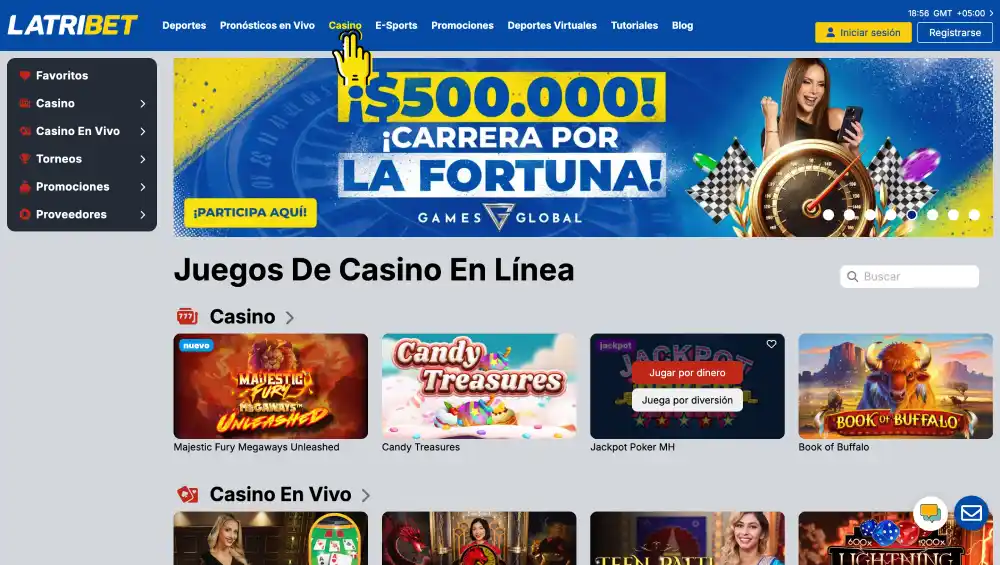 Jugar en el casino online Latribet
